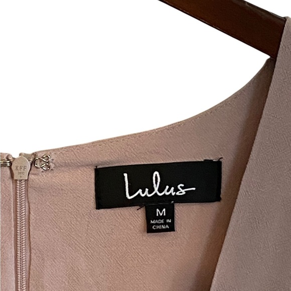 Lulus mauve pink & Burgundy embroidered  floral midi dress - Picture 8 of 12